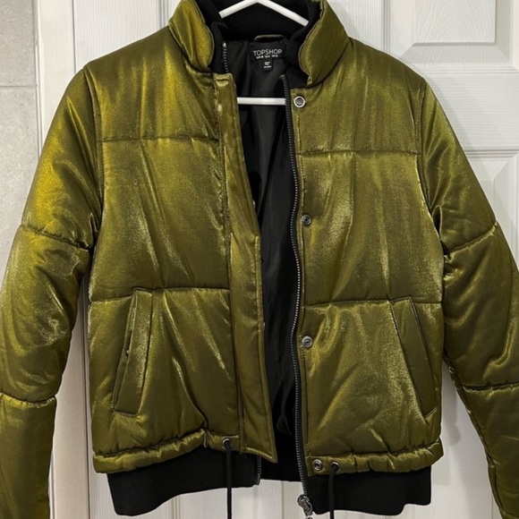 Shiny Satin Puffer Jacket - Picture 6 of 9